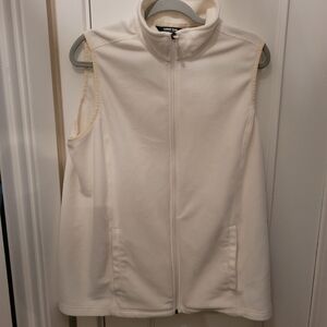 Lands' End Cream Fleece Vest Size XL